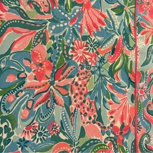 Lilly Pulitzer Pink and Blue Floral Fabric